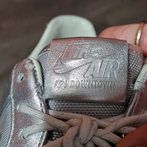 Nike AF1 Downtown silver size 9 - Picture 6 of 7